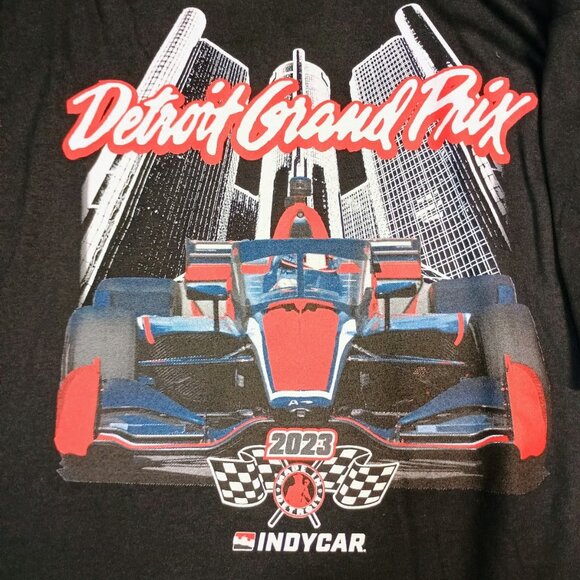 Detroit Grand Prix Shirt Mens Large Black Indycar Racing 2023 Event Tee T-Shirt - Picture 1 of 7